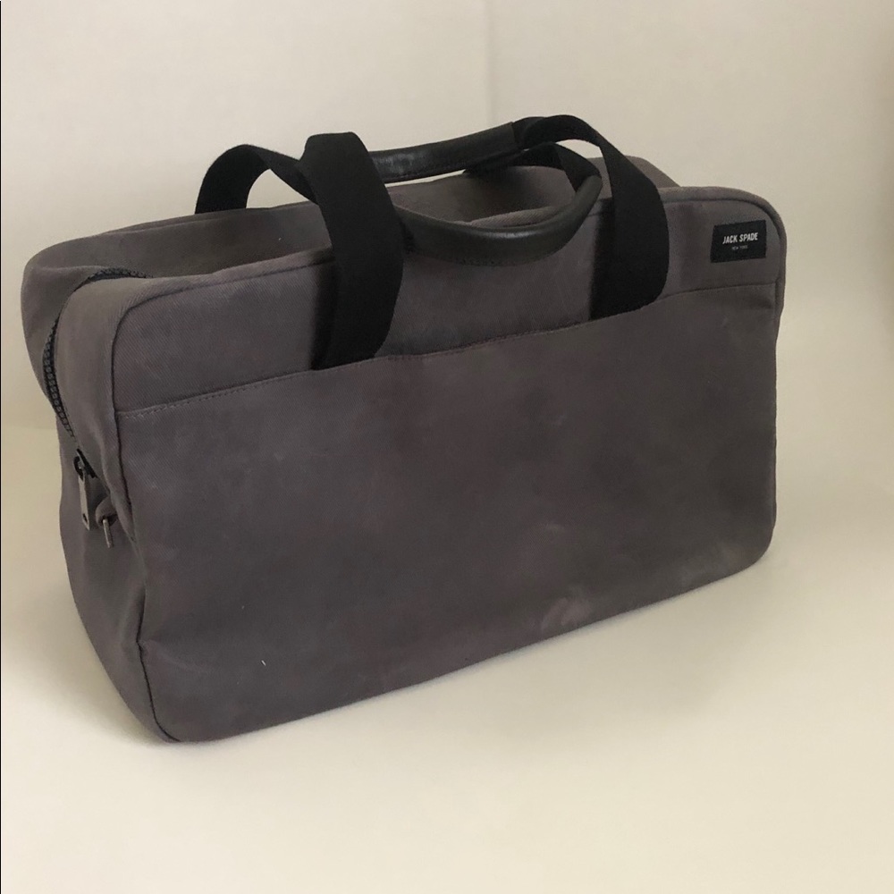 JACK SPADE Gray Waxed Twill Duffle